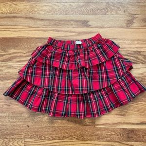Crewcuts Size 8 Holiday Red Plaid Skirt